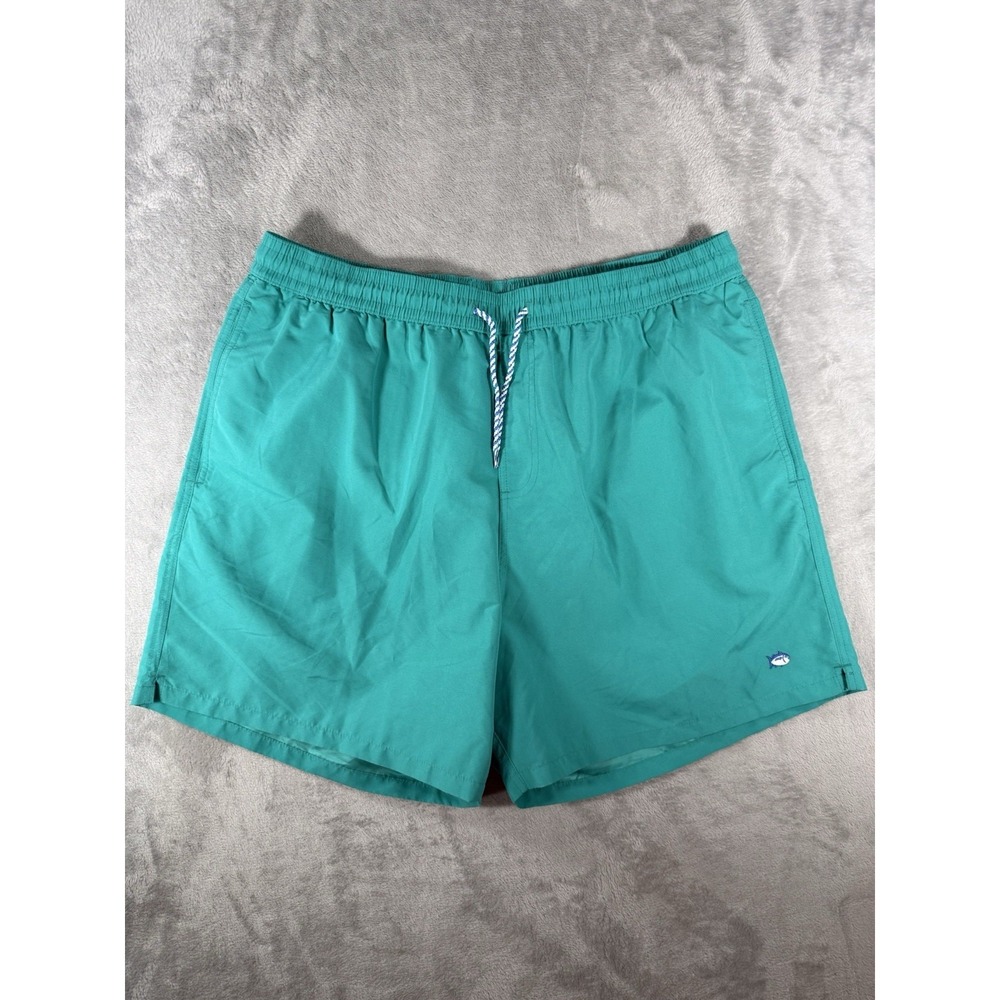 Southern Tide Shorts Men's 2XL Green The Skipjack Mesh Lined Swim Trunks